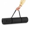 Mata do jogi i ćwiczeń HyperMotion Lotos TPE 6 mm z paskiem – 183 × 61 cm – czarna